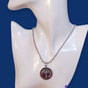 VTG PETER DAVID Minnesota Twins Ball Chain Spinner Pendant Necklace
